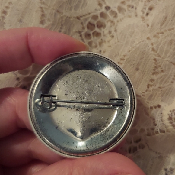 Vintage Goodyear USA Button Pin Uncle Sam's Hat Red White and Blue Patriotic - Picture 5 of 6